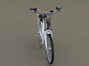 electric city bicycle and station 3D Model