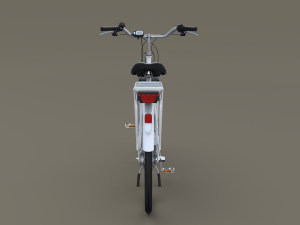 electric city bicycle and station Model 3D