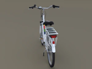 electric city bicycle and station 3D Model