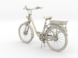 electric city bicycle and station Model 3D