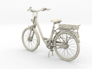 electric city bicycle and station 3D Model