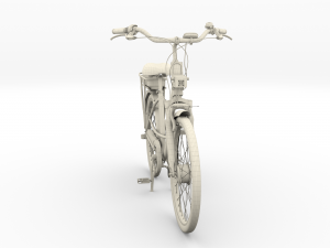 electric city bicycle and station Model 3D