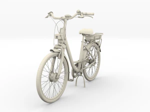 electric city bicycle and station 3D Model