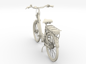 electric city bicycle and station Model 3D