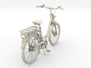 electric city bicycle and station Model 3D
