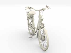 electric city bicycle and station Model 3D