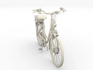electric city bicycle and station 3D Model