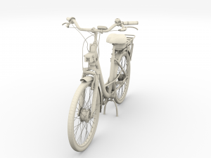 electric city bicycle and station Model 3D