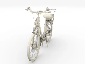 electric city bicycle and station 3D Model