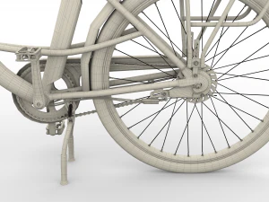 electric city bicycle and station 3D Model