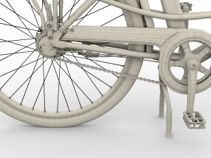 electric city bicycle and station 3D Model