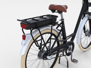 electric city bicycle and station black 3D 模型