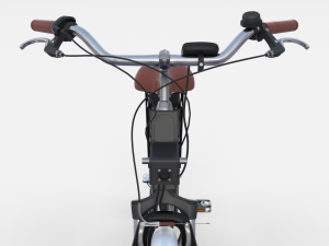electric city bicycle and station black 3D 模型