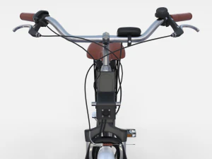 bicicletta elettrica da citt&agrave; e stazione nera Modello 3D