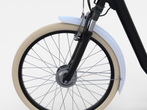 electric city bicycle and station black 3D 模型