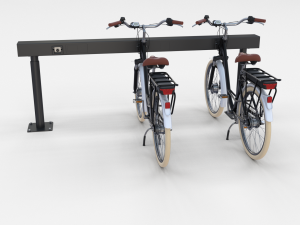 electric city bicycle and station black 3D 模型