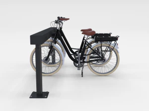 bicicletta elettrica da citt&agrave; e stazione nera Modello 3D