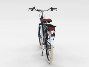 bicicletta elettrica da citt&agrave; e stazione nera Modello 3D