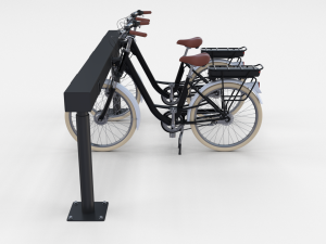electric city bicycle and station black 3D 模型