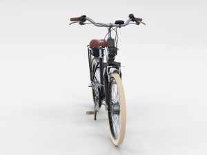 electric city bicycle and station black 3D 模型