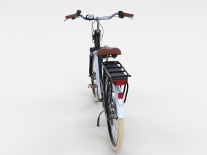 electric city bicycle and station black 3D 模型