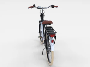 bicicletta elettrica da citt&agrave; e stazione nera Modello 3D