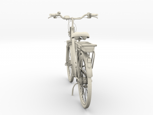 electric city bicycle and station black 3D 模型