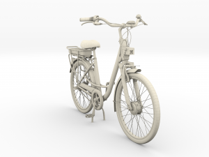 electric city bicycle and station black 3D 模型