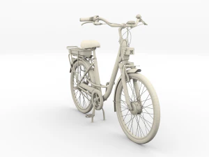 bicicletta elettrica da citt&agrave; e stazione nera Modello 3D