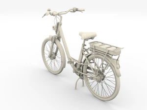 bicicletta elettrica da citt&agrave; e stazione nera Modello 3D