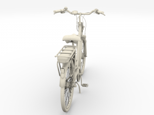 electric city bicycle and station black 3D 模型
