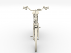 electric city bicycle and station black 3D 模型