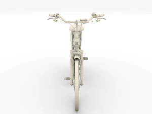 bicicletta elettrica da citt&agrave; e stazione nera Modello 3D