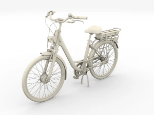 bicicletta elettrica da citt&agrave; e stazione nera Modello 3D
