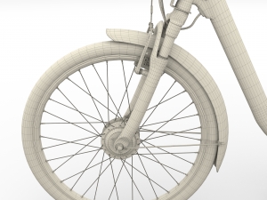 electric city bicycle and station black 3D 模型