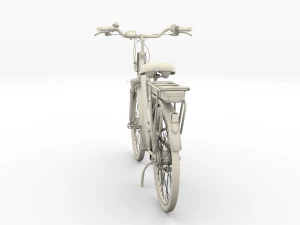 electric city bicycle and station red 3D Model