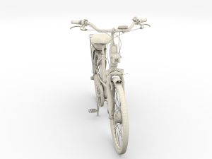 electric city bicycle and station red 3D मॉडल