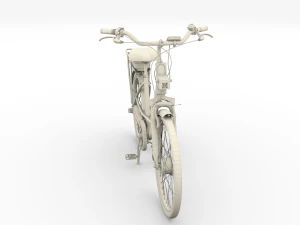 electric city bicycle and station red 3D Model