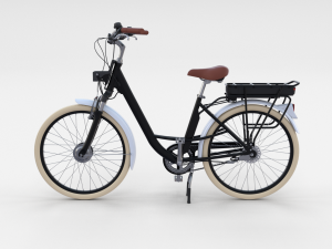 electric city bicycle black 3D मॉडल