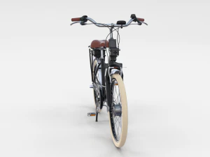 electric city bicycle black 3D Model