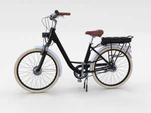 electric city bicycle black Modelo 3D