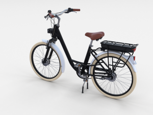 electric city bicycle black Modelo 3D