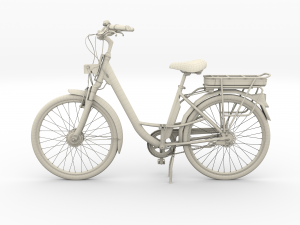 electric city bicycle black Modelo 3D