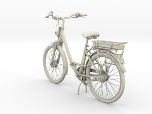 electric city bicycle black Modelo 3D