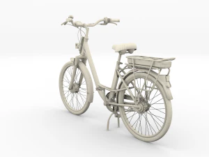 electric city bicycle black 3D Model