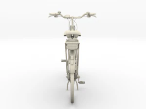 electric city bicycle black 3D Model