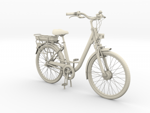 electric city bicycle black Modelo 3D