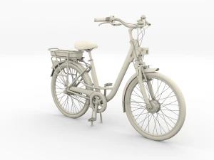 electric city bicycle black 3D Model
