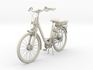electric city bicycle black Modelo 3D
