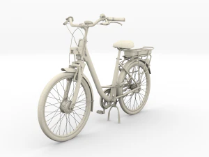 electric city bicycle black 3D Model